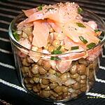 recette lentilles et saumon en salade