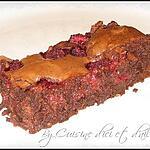recette Brownie au chocolat, amandes & framboises