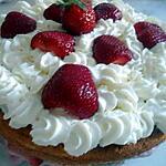 recette GÉNOISE A LA MOUSSE DE FRAISE