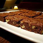 recette Brownies chocolat noir et noix de Christophe Felder...