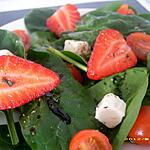 recette salade de pousses d'épinards aux fraises
