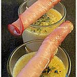 recette Verrine de soupe de melon au Porto et sa paille de bacon