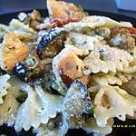 recette farfalles au saumon et pesto de roquette
