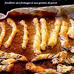 recette feuilletés aux fromages et aux graine de pavot