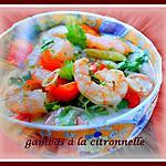 recette Gambas à la citronnelle
