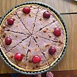 recette Tarte à la mousse de cerise sur sa crème d'amande citronnée