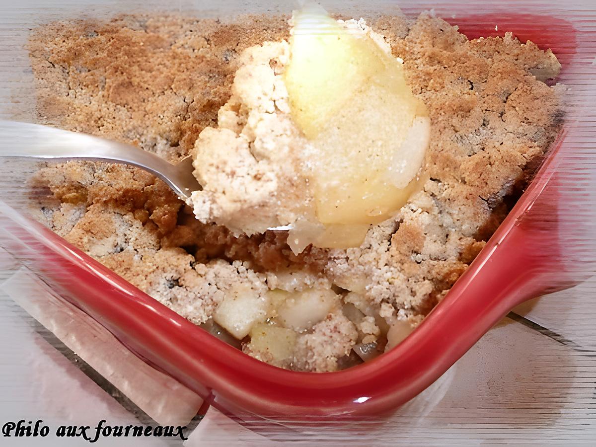 recette Crumble Pomme & Poire