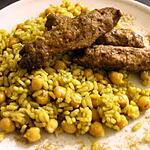 recette "Riz aux pois-chiches à la saveur des îles ..."... simple et rapide....