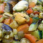 moules décortiquées : recette ratatouille aux moules