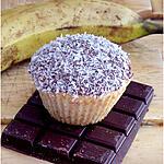 recette Muffins à la banane nappage chocolat-coco