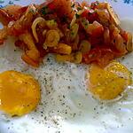 recette oeufs frits aux tomates