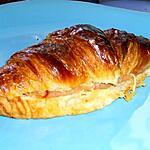 recette Croissant au jambon et fromage