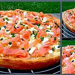 recette Tarte à la féta et saumon fumé à la carbonara