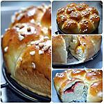 recette Brioche Nid d’abeille : Buchty, confiture fraise et abricot sans sucre
