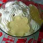recette fruits à la chantilly, décor gelée