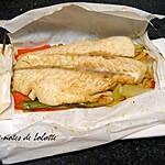 recette Papillotes de poisson miel, xérès sur petits légumes