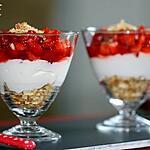 recette Trifle à la fraise et au fromage blanc