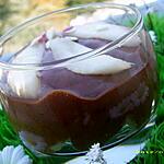 recette mousse au chocolat noir sur lit de poires