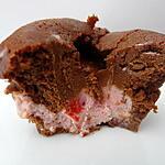 recette Moelleux au chocolat coeur framboises-chocolat blanc