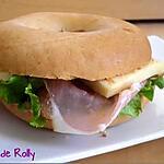 recette Bagel jambon cru, saint-nectaire, salade