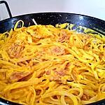 Linguine et sa sauce carbonara espagnole