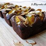 recette Petits quatre-quarts au chocolat, amandes et pêches