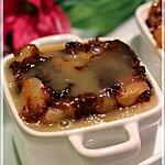 recette Gâteau pouding aux pommes, sauce au caramel