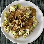recette Dinde au vinaigre Balsamico, orange et Broccolo Romain.
