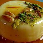 Crème fraîche : recette Pannacotta au safran, miel et pistaches non salees