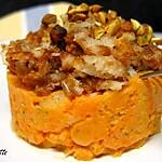 patate douce : recette Parmentier croustillant de poisson à la patate douce, au fenouil et aux pistaches