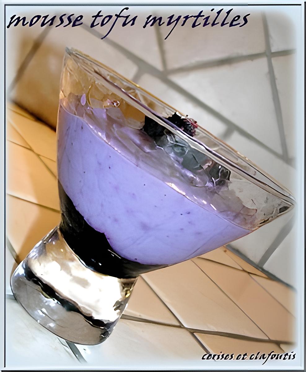 recette mousse tofu soyeux myrtilles