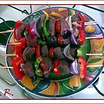 recette Mes brochettes de bœuf mariné au vin rouge