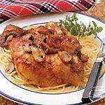 Poulet au lard et aux champignons