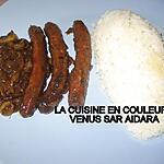 recette Riz blanc sauce merguez(1ére version)