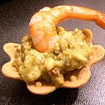 recette tartelette guacamole-crevette (apéro de noël)