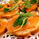recette toast saumon-roquette (apéro de noël)