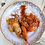 recette CUISSES DE POULET AUX LANGOUSTINES