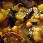 recette "Potaje Andaluz de acelgas y garbanzos..."...( Plat Andaloux de  Pois chiches..Chorizo.... Blettes...)
