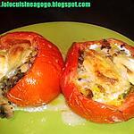 viande chevre : recette Tomates farcies aux légumes grillés et top de chèvre