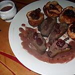 recette magrets de canard aux fruits rouges   et  pommes