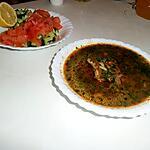 recette chorba: soupe tunisienne avec des "langues d'oiseaux"