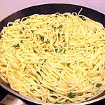 recette spaghettis à l'ail et aux herbes