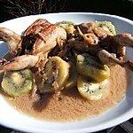 Crème fraîche : recette Cailles aux kiwis
