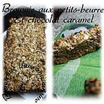 recette brownie aux petits beurre et chocolat caramel