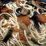 recette Nids de nouilles asiatiques aux champignons noirs... etc....