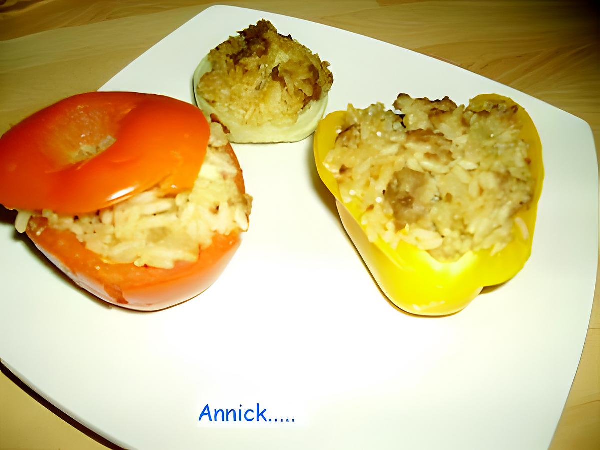 recette légumes farcis au riz & boeuf haché
