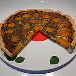 recette Tarte à la crème, aux abricots et graines de pavot.