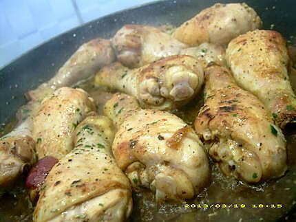 recette pilons de poulet aux oignons rouges et coriandre