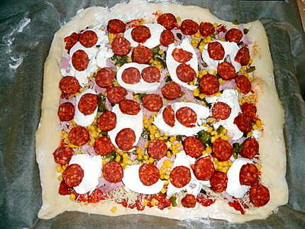 recette pizza chorizo