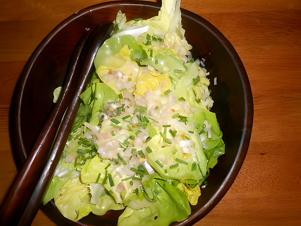 recette Salade de laitue aux échalotes
